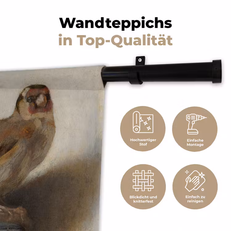 Het puttertje - Carel Fabritius Wandkleed katoen klein -tsfeer2_DE