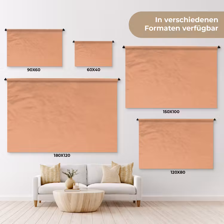 Desert - Coral - Koraal Wandkleed katoen klein 269 -tsfeer8_DE
