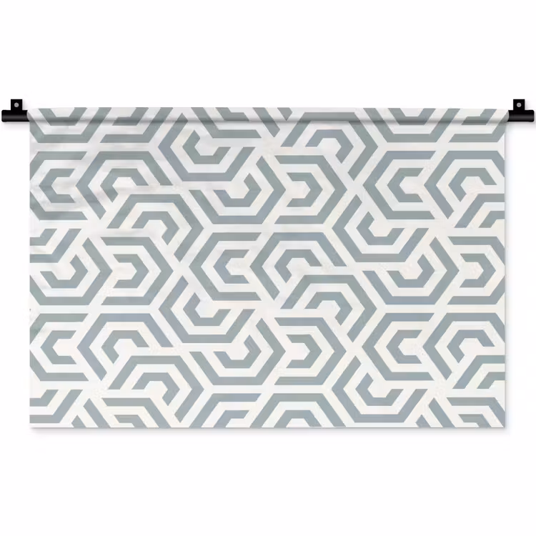 Design - Lijn - Patroon - Groen Wandkleed katoen klein 269 -zz3d
