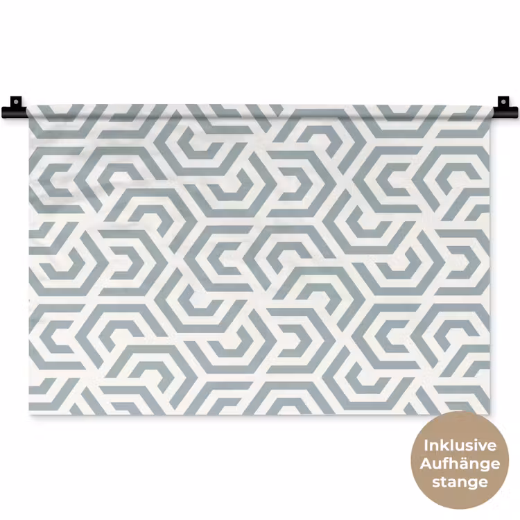 Design - Lijn - Patroon - Groen Wandkleed katoen klein 269 -t3d_DE