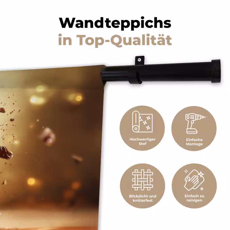 Dessert - Chocolade - Zoet - Eten Wandkleed katoen klein -tsfeer2_DE