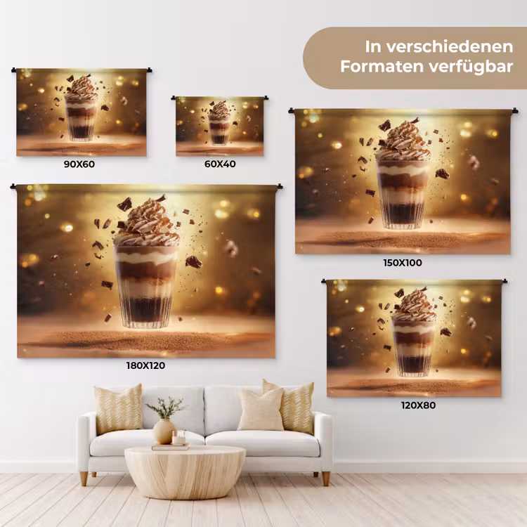 Dessert - Chocolade - Zoet - Eten Wandkleed katoen klein -tsfeer8_DE