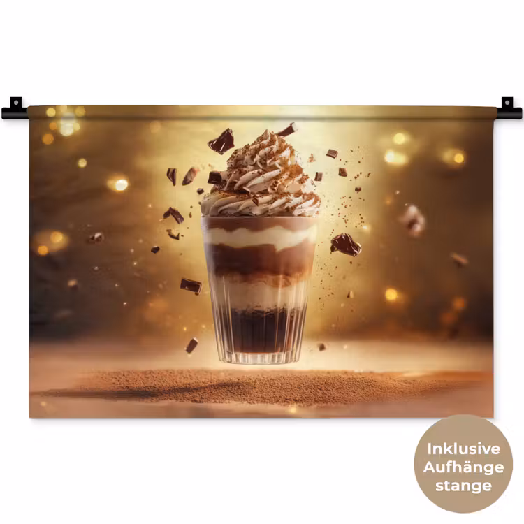 Dessert - Chocolade - Zoet - Eten Wandkleed katoen klein -t3d_DE