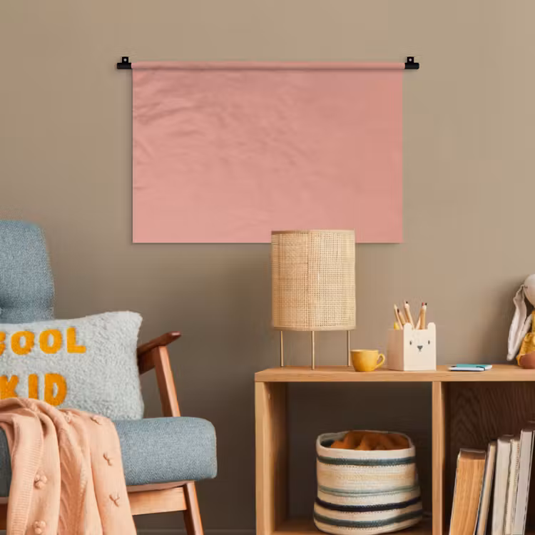 Muted - Salmon - Koraal Wandkleed katoen klein 269 -wsfeer4_kind