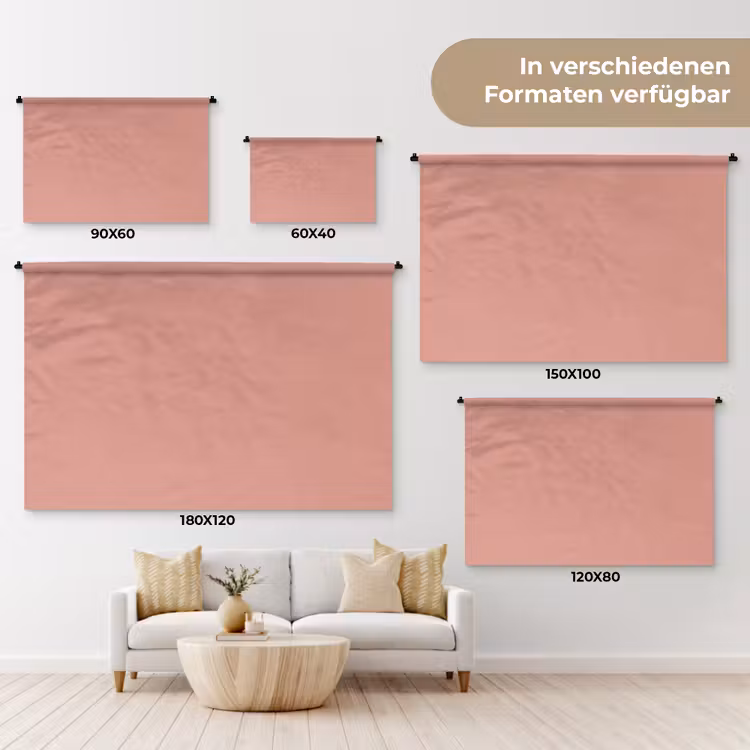 Muted - Salmon - Koraal Wandkleed katoen klein 269 -tsfeer8_DE