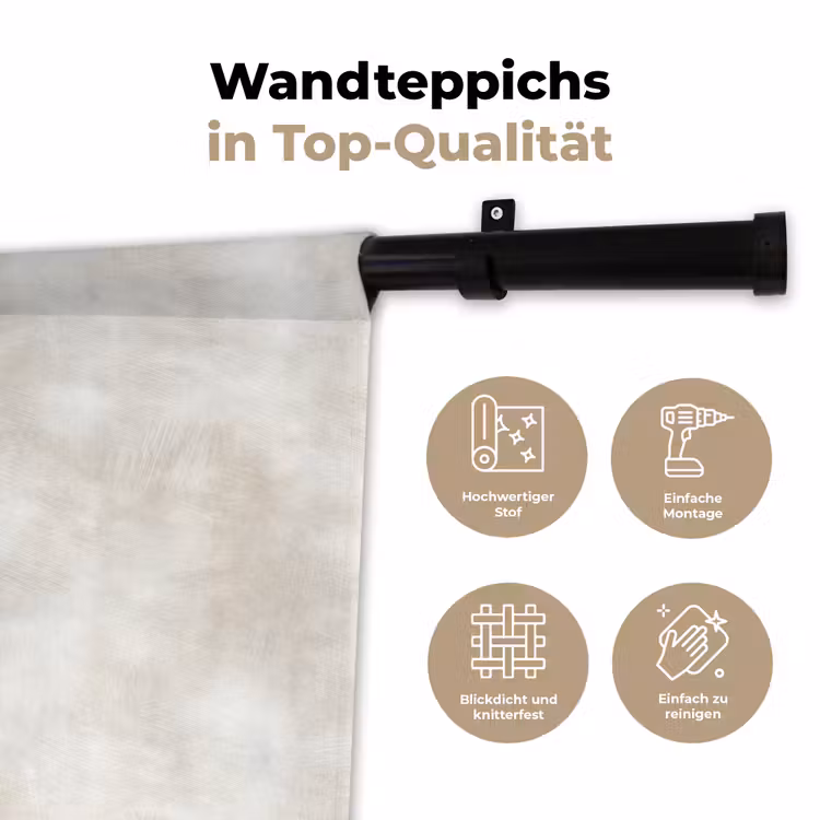 Subtiel - Structuur - Beige Wandkleed katoen klein 269 -tsfeer2_DE