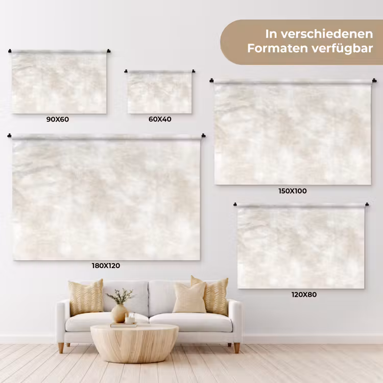 Subtiel - Structuur - Beige Wandkleed katoen klein 269 -tsfeer8_DE