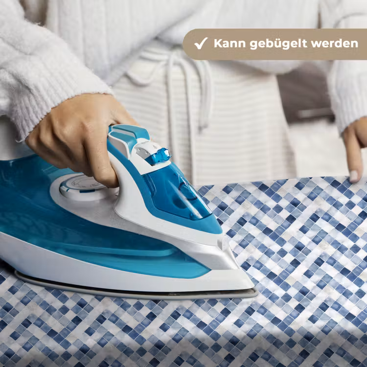 Diamant - Patroon - Blauw - Wit Wandkleed katoen klein 269 -tsfeer9_DE