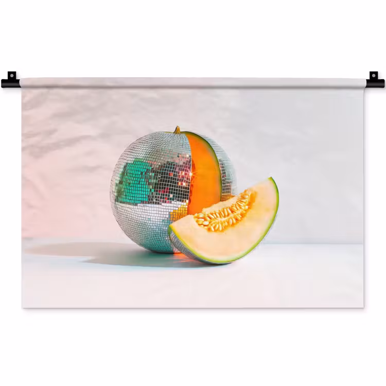 Disco - Discobal - Meloen - Pastel Wandkleed katoen klein -zz3d