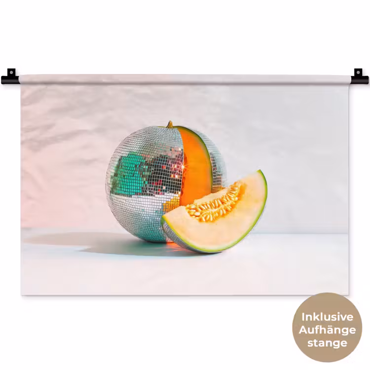 Disco - Discobal - Meloen - Pastel Wandkleed katoen klein -t3d_DE