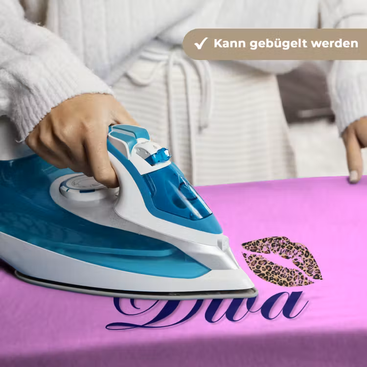 Diva - Lip - Panterprint - Roze Wandkleed katoen klein -tsfeer9_DE