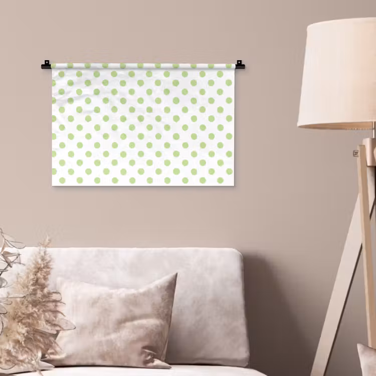 Dots - Klassiek - Groen Wandkleed katoen klein 269 -sfeer4