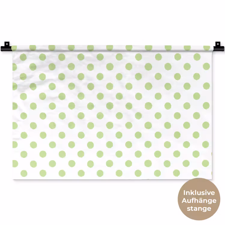 Dots - Klassiek - Groen Wandkleed katoen klein 269 -t3d_DE