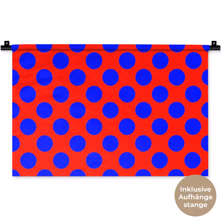 Dots - Klassiek - Rood Wandkleed katoen klein 269 -t3d_DE