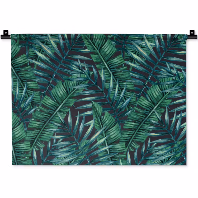 Jungle - Bladeren - Tropical Wandkleed katoen klein -zz3d