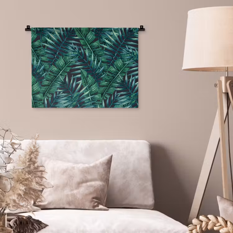 Jungle - Bladeren - Tropical Wandkleed katoen klein -sfeer4