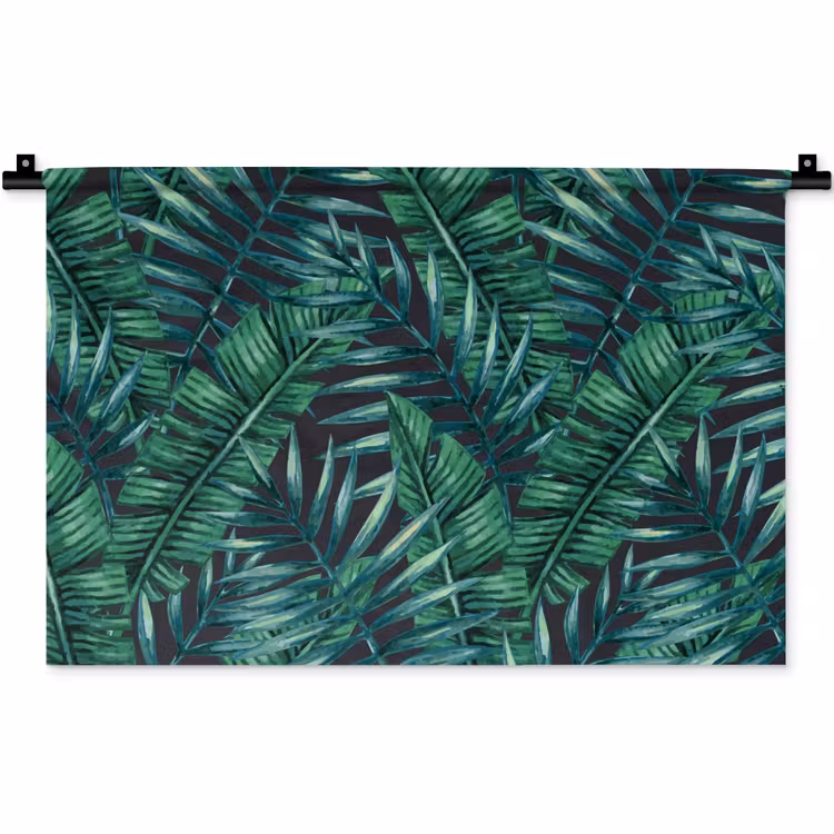 Jungle - Bladeren - Tropisch Wandkleed katoen klein -zz3d