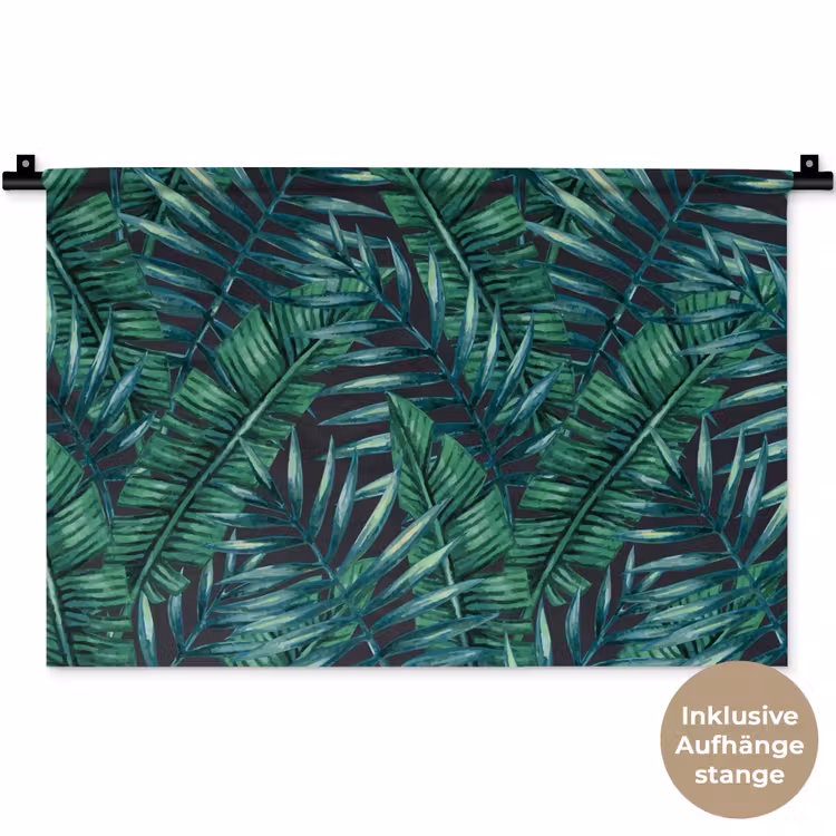 Jungle - Bladeren - Tropisch Wandkleed katoen klein -t3d_DE