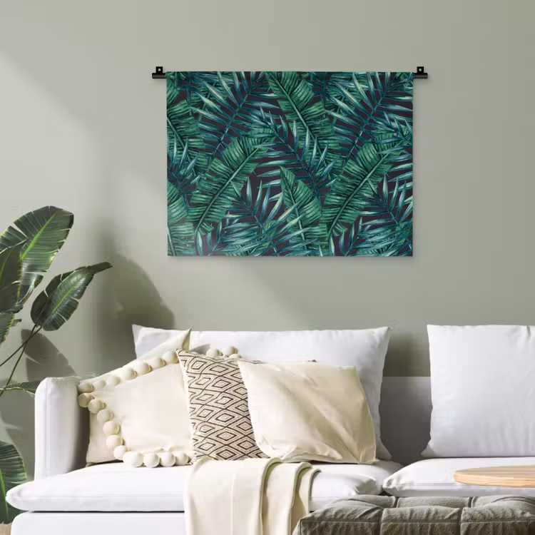 Jungle - Bladeren - Tropical Wandkleed katoen klein -sfeer7