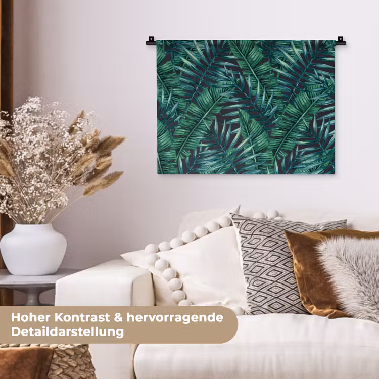 Jungle - Bladeren - Tropical Wandkleed katoen klein -tsfeer1_DE