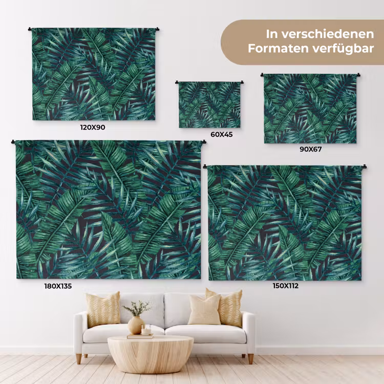 Jungle - Bladeren - Tropical Wandkleed katoen klein -tsfeer8_DE