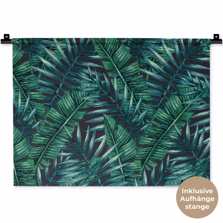 Jungle - Bladeren - Tropical Wandkleed katoen klein -t3d_DE