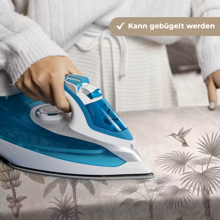 Jungle - Banenboom - Kolibrie - Beige Wandkleed katoen klein -tsfeer9_DE