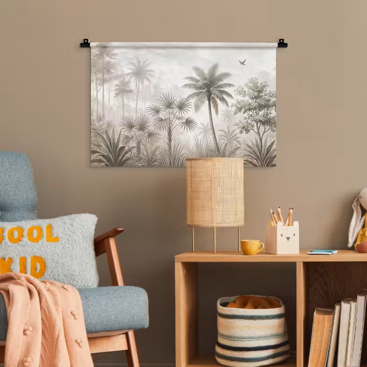 Jungle - Palmbomen - Natuur Wandkleed katoen klein -wsfeer4_kind