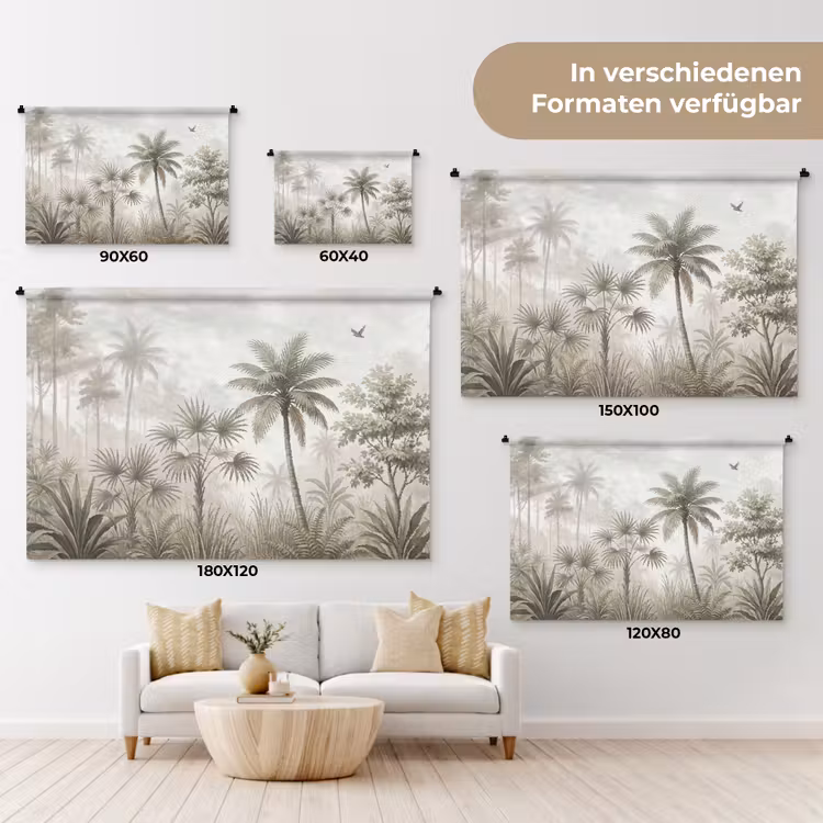 Jungle - Palmbomen - Natuur Wandkleed katoen klein -tsfeer8_DE