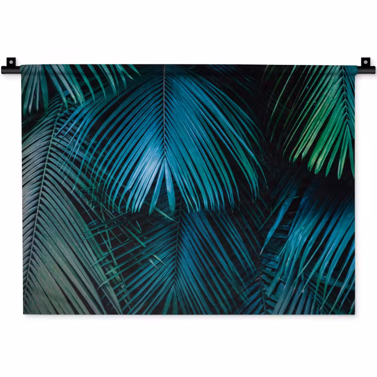 Jungle - Palmblad - Natuur Wandkleed katoen klein -zz3d