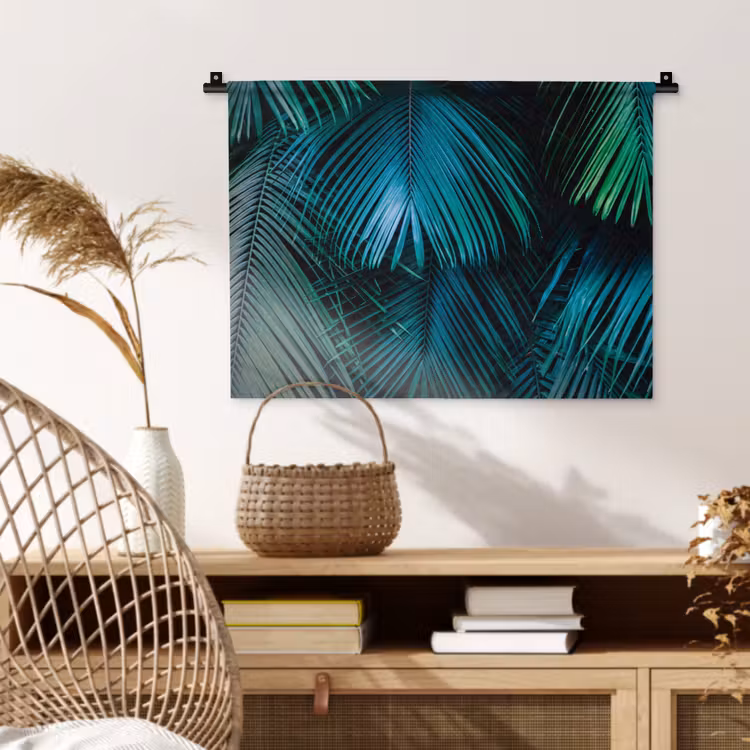 Jungle - Palmblad - Natuur Wandkleed katoen klein -sfeer5