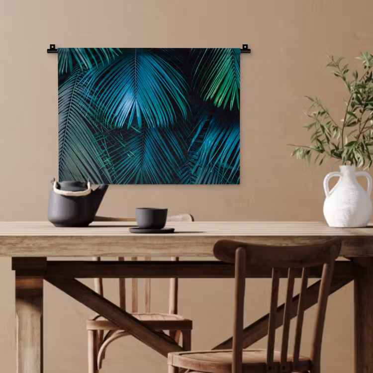 Jungle - Palmblad - Natuur Wandkleed katoen klein -sfeer6