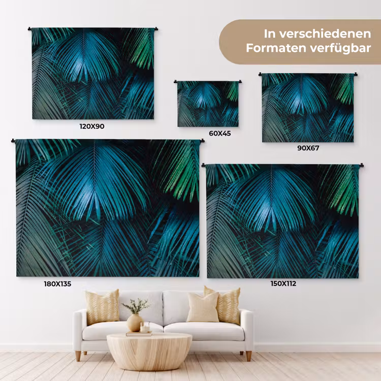 Jungle - Palmblad - Natuur Wandkleed katoen klein -tsfeer8_DE