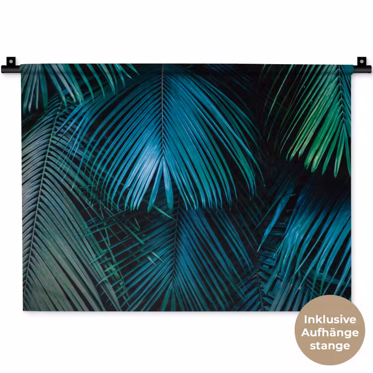 Jungle - Palmblad - Natuur Wandkleed katoen klein -t3d_DE