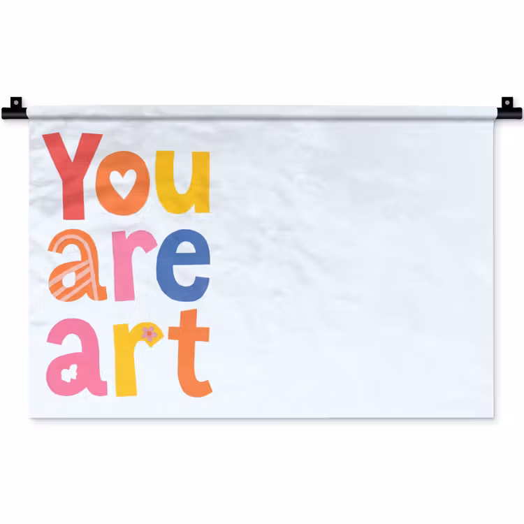 You are art - Kleurrijk - Grafisch Wandkleed katoen klein -zz3d
