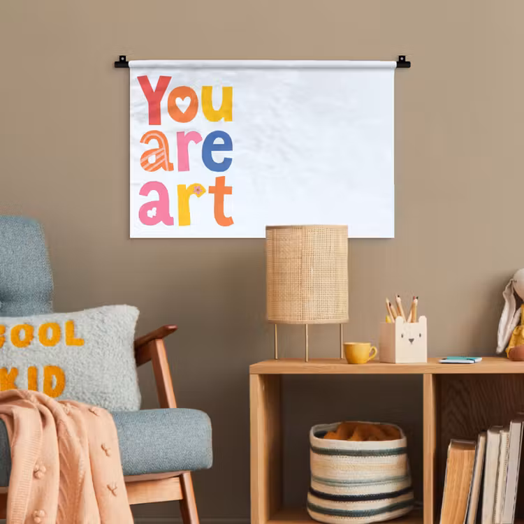 You are art - Kleurrijk - Grafisch Wandkleed katoen klein -wsfeer4_kind