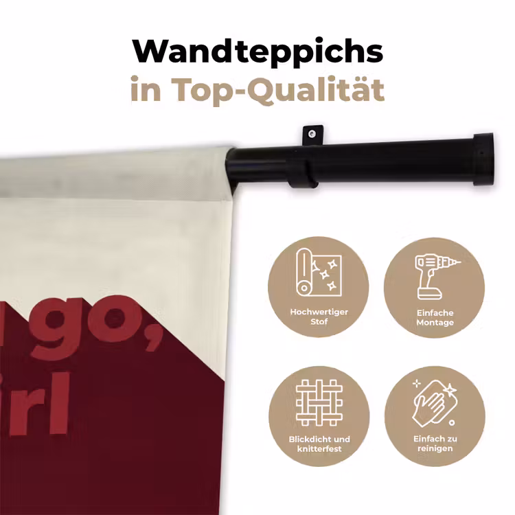 you go girl - 3D - Rood Wandkleed katoen klein -tsfeer2_DE