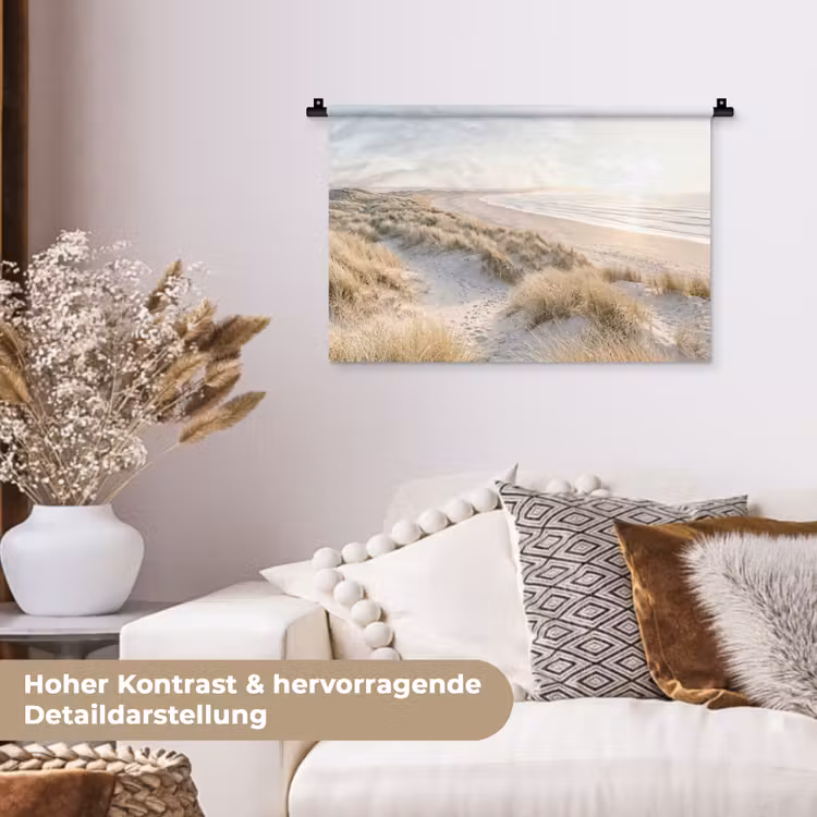 Duinen - Strand - Beige Wandkleed katoen klein -tsfeer1_DE