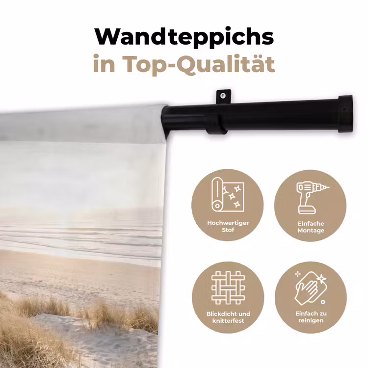 Duinen - Strand - Beige Wandkleed katoen klein -tsfeer2_DE