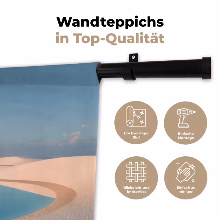 Duinen - Waterplas - Oneindige rust Wandkleed katoen klein -tsfeer2_DE