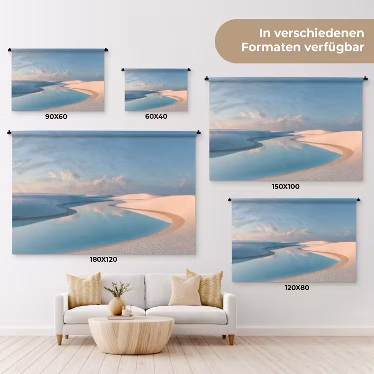 Duinen - Waterplas - Oneindige rust Wandkleed katoen klein -tsfeer8_DE
