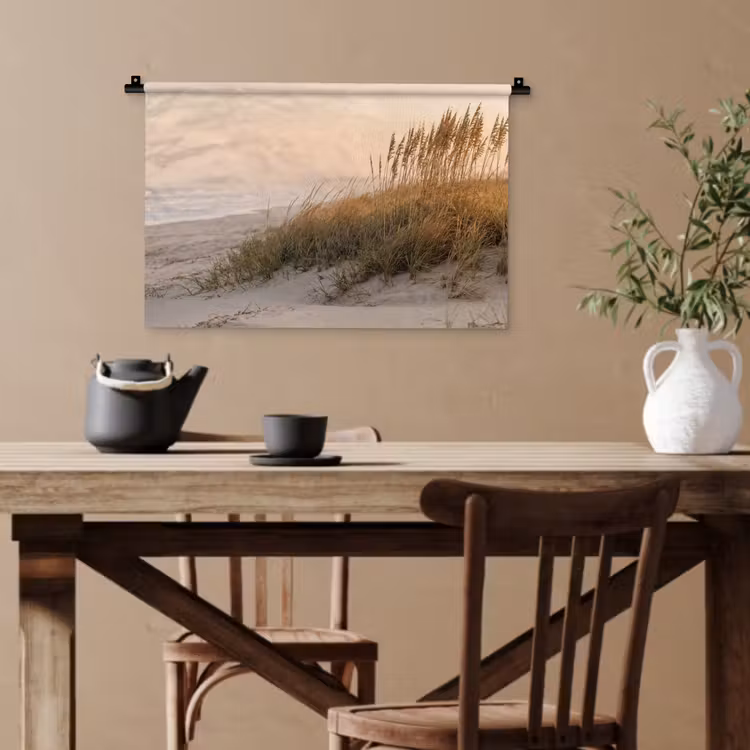Duinlandschap - Zonsondergang - Strand Wandkleed katoen klein -sfeer6