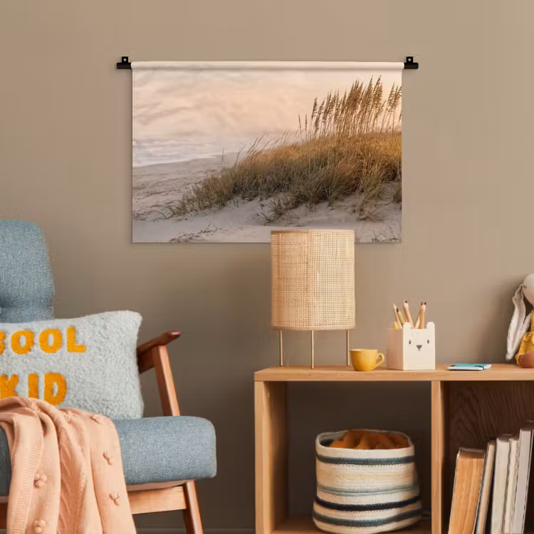 Duinlandschap - Zonsondergang - Strand Wandkleed katoen klein -wsfeer4_kind