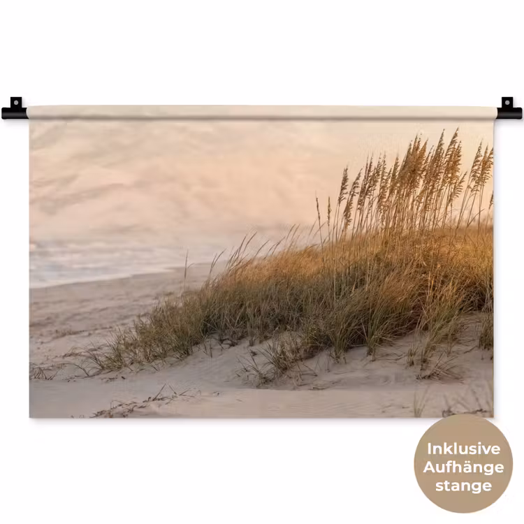 Duinlandschap - Zonsondergang - Strand Wandkleed katoen klein -t3d_DE