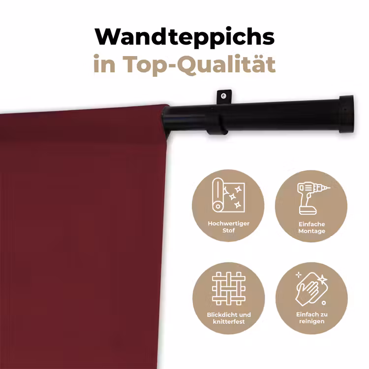 Dark - Garnet - Rood Wandkleed katoen klein 269 -tsfeer2_DE