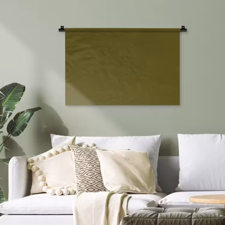 Dark - Olive - Groen Wandkleed katoen klein 269 -sfeer7
