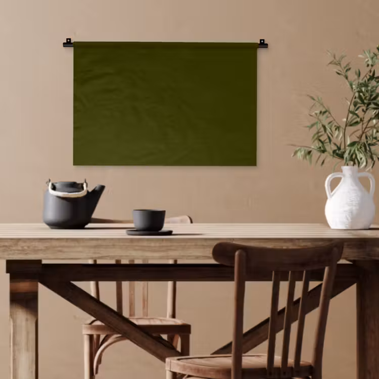 Dark - Olive - Groen Wandkleed katoen klein 269 -sfeer6