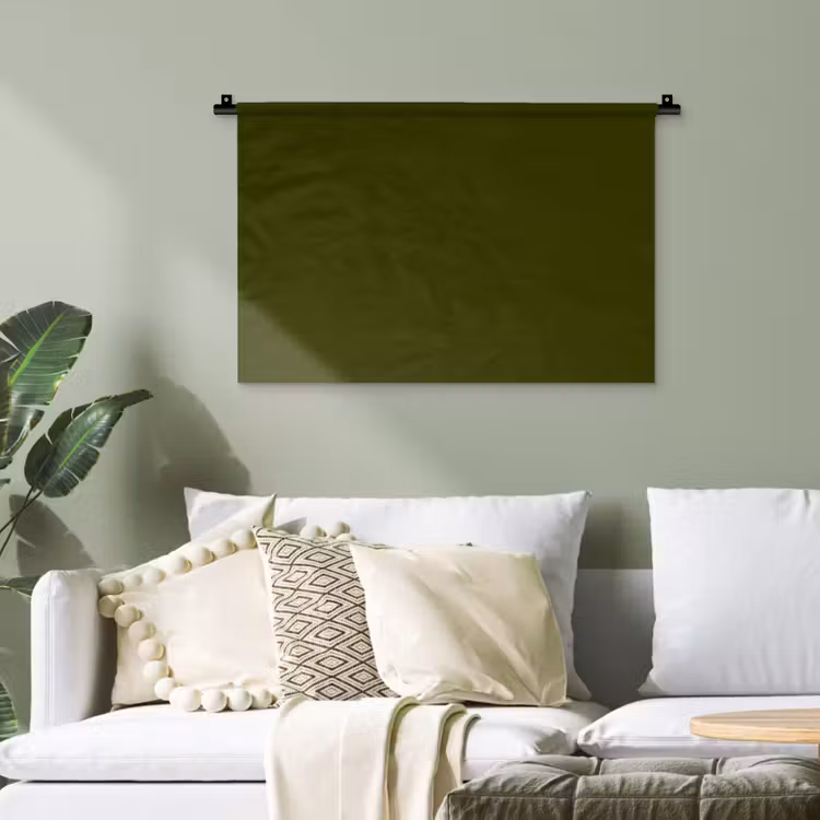 Dark - Olive - Groen Wandkleed katoen klein 269 -sfeer7