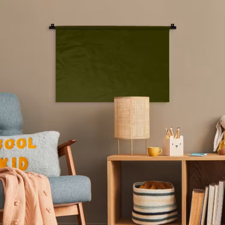 Dark - Olive - Groen Wandkleed katoen klein 269 -wsfeer4_kind