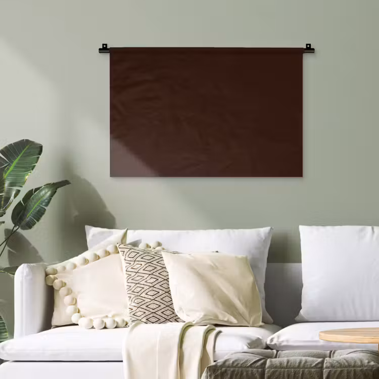 Dark - Chocolate - Bruin Wandkleed katoen klein 269 -sfeer7
